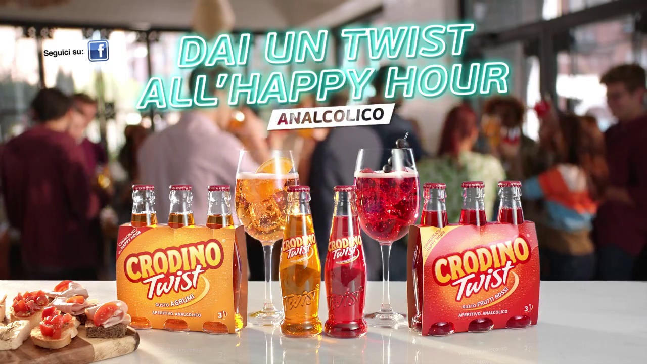 spot crodino dai un twist all'happy hour